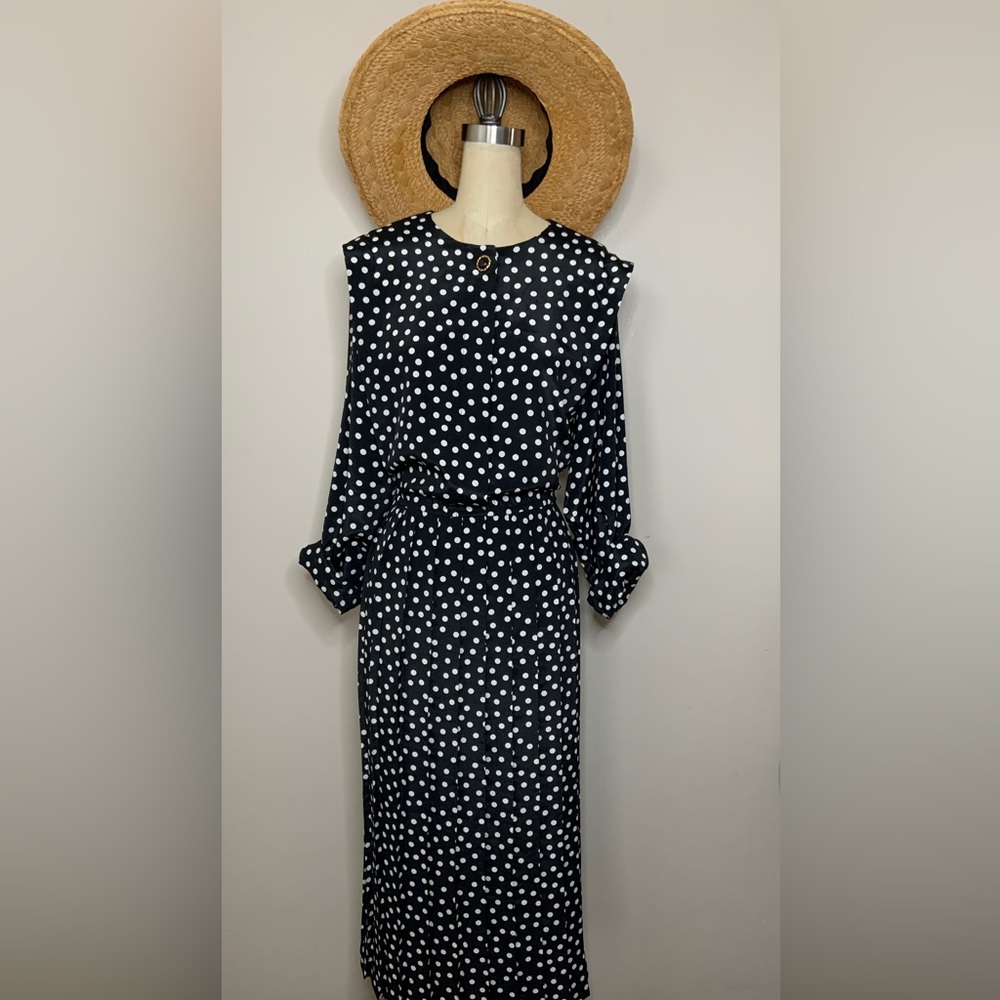 Vintage Leslie Fay Polka Dot Dress
